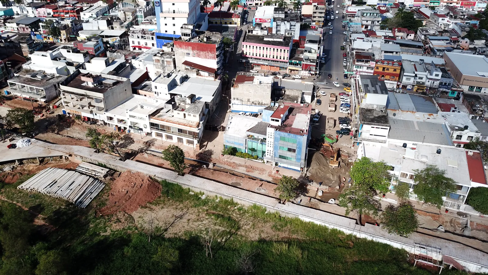 Malecón, avance de obra en la ribera